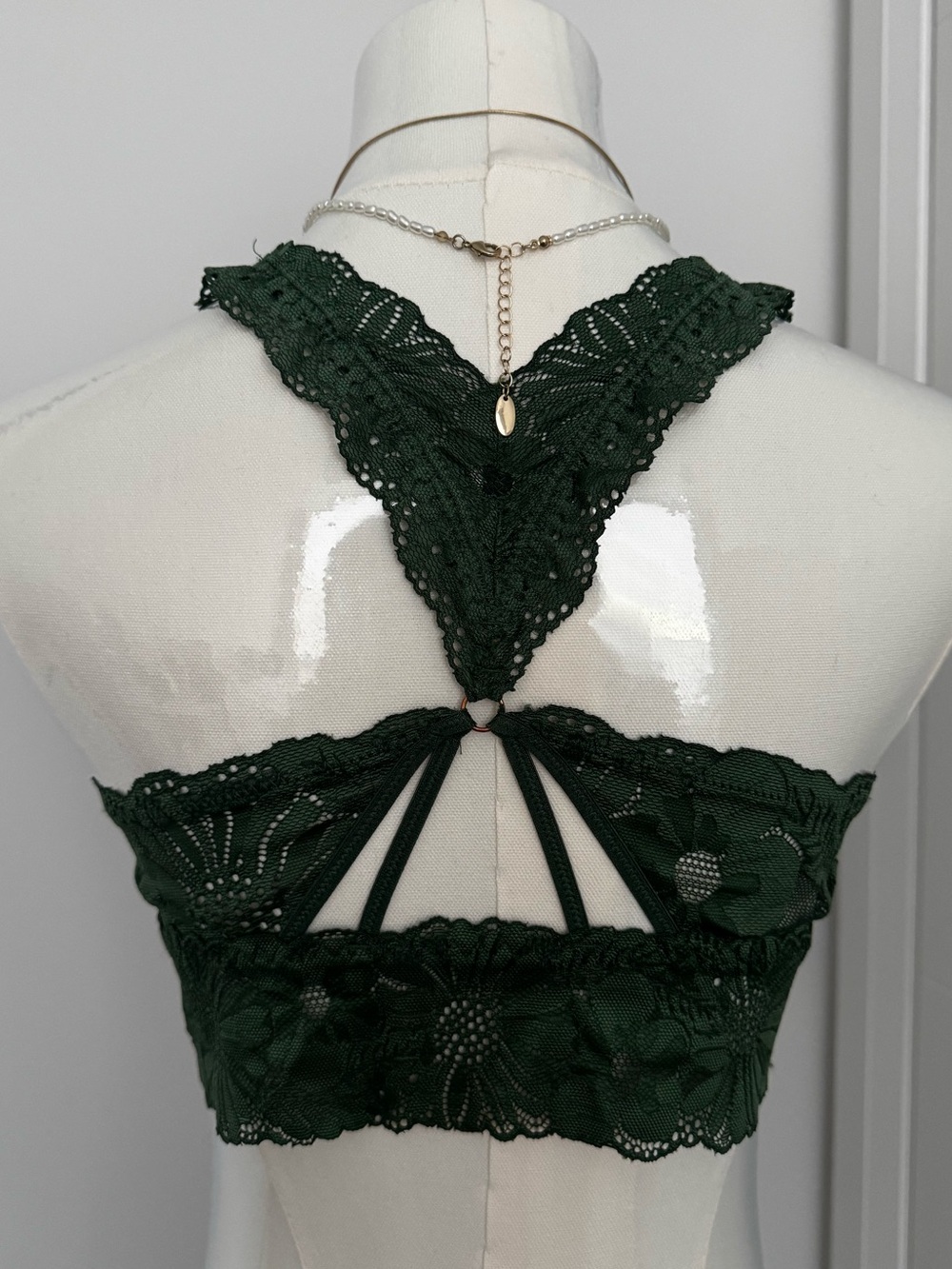 Aerie Green Lace Butterfly Bralette